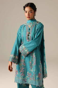 3 Piece - Printed Embroidered Suit - 42601806