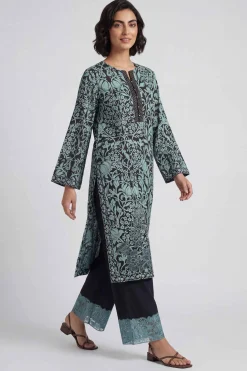 2 Piece - Printed Embroidered Suit - 42601657