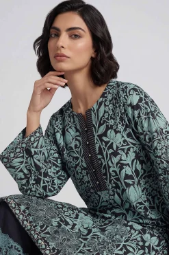 2 Piece - Printed Embroidered Suit - 42601657