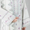 3 Piece - Printed Embroidered Suit - 42601812