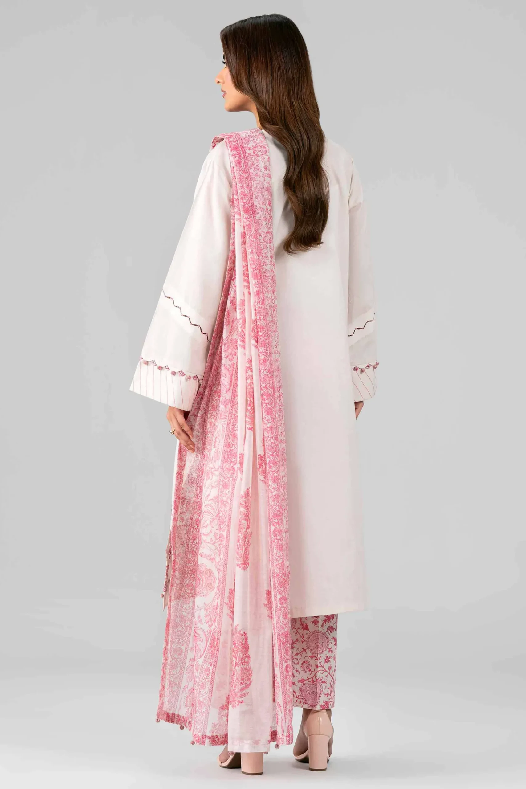 3 Piece - Printed Embroidered Suit - 42601792