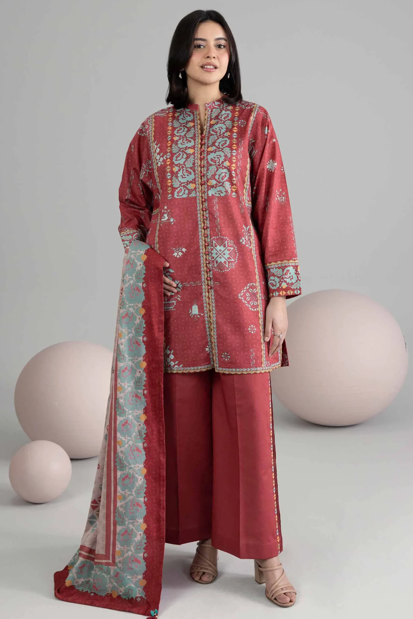 3 Piece - Printed Loose Fabric - 42602549