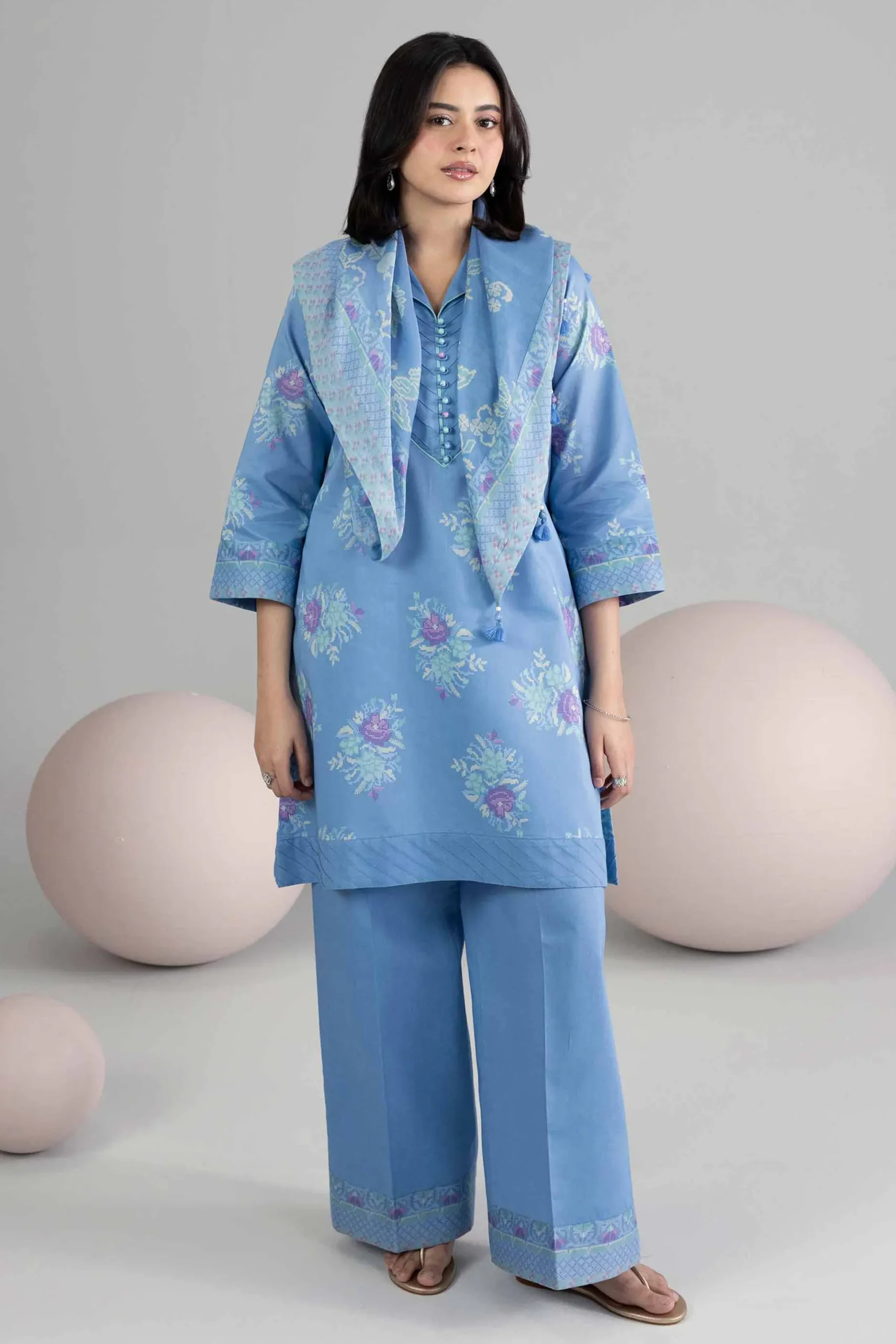 3 Piece - Printed Loose Fabric - 42602542