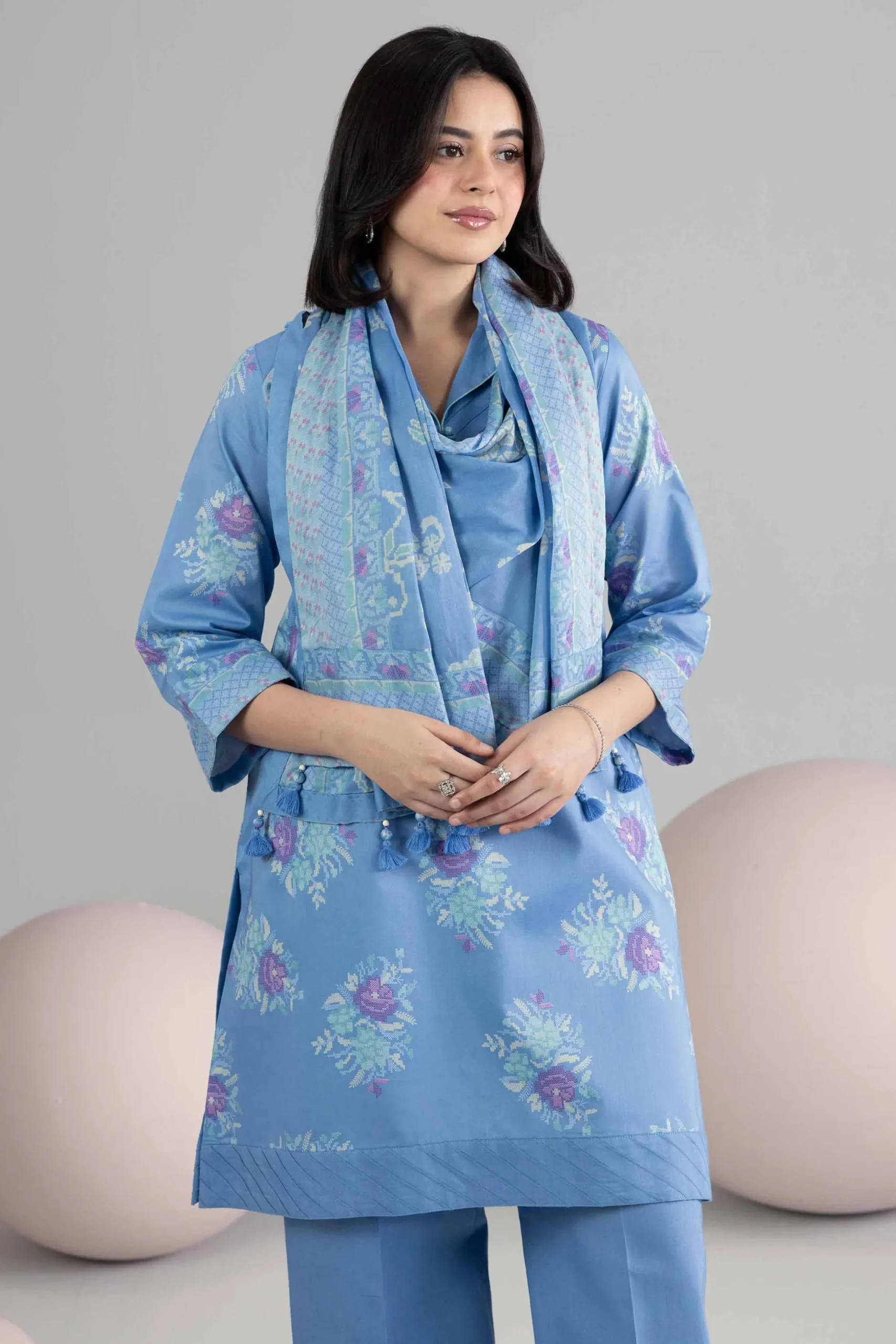 3 Piece - Printed Loose Fabric - 42602542
