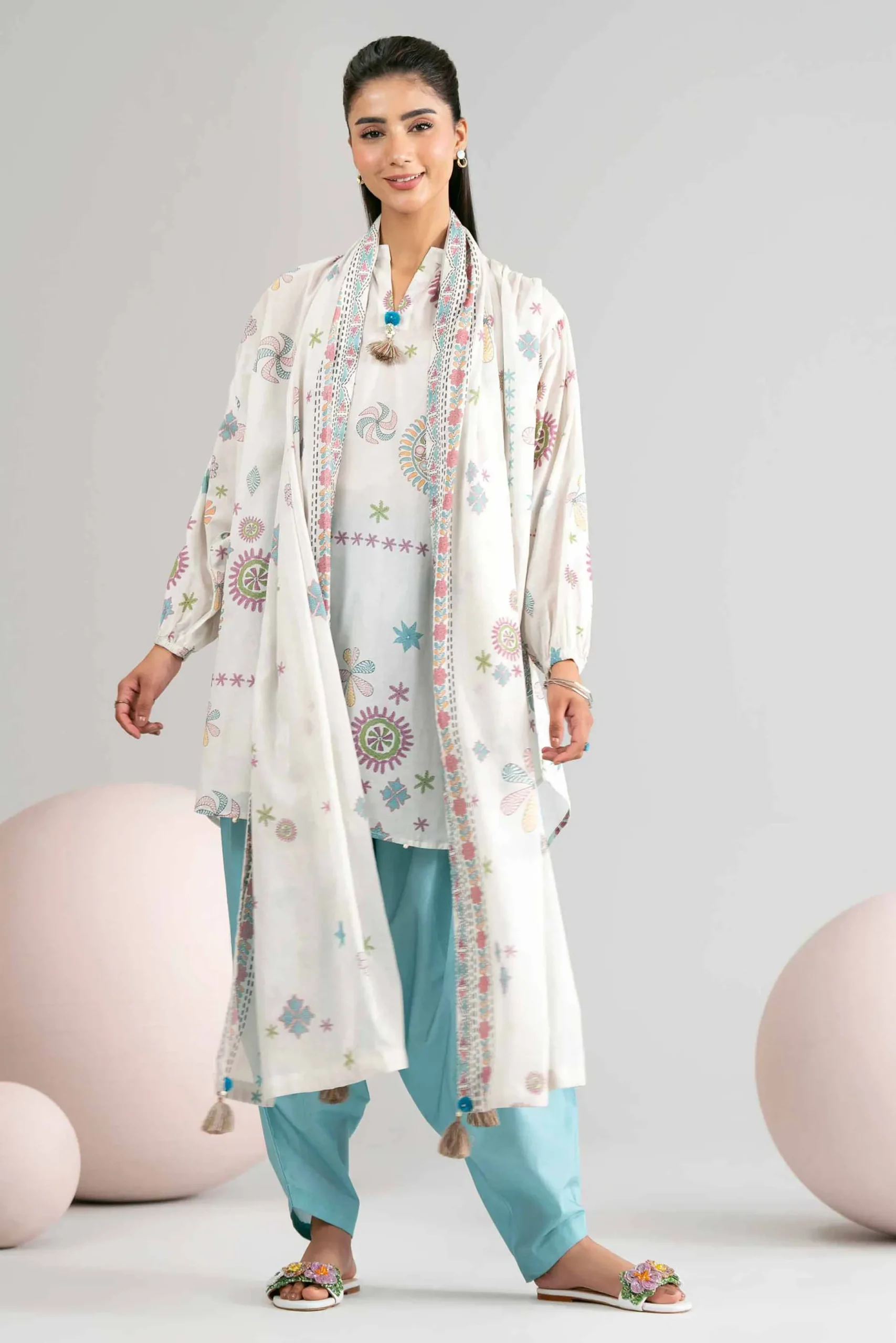 3 Piece - Printed Loose Fabric - 42602420