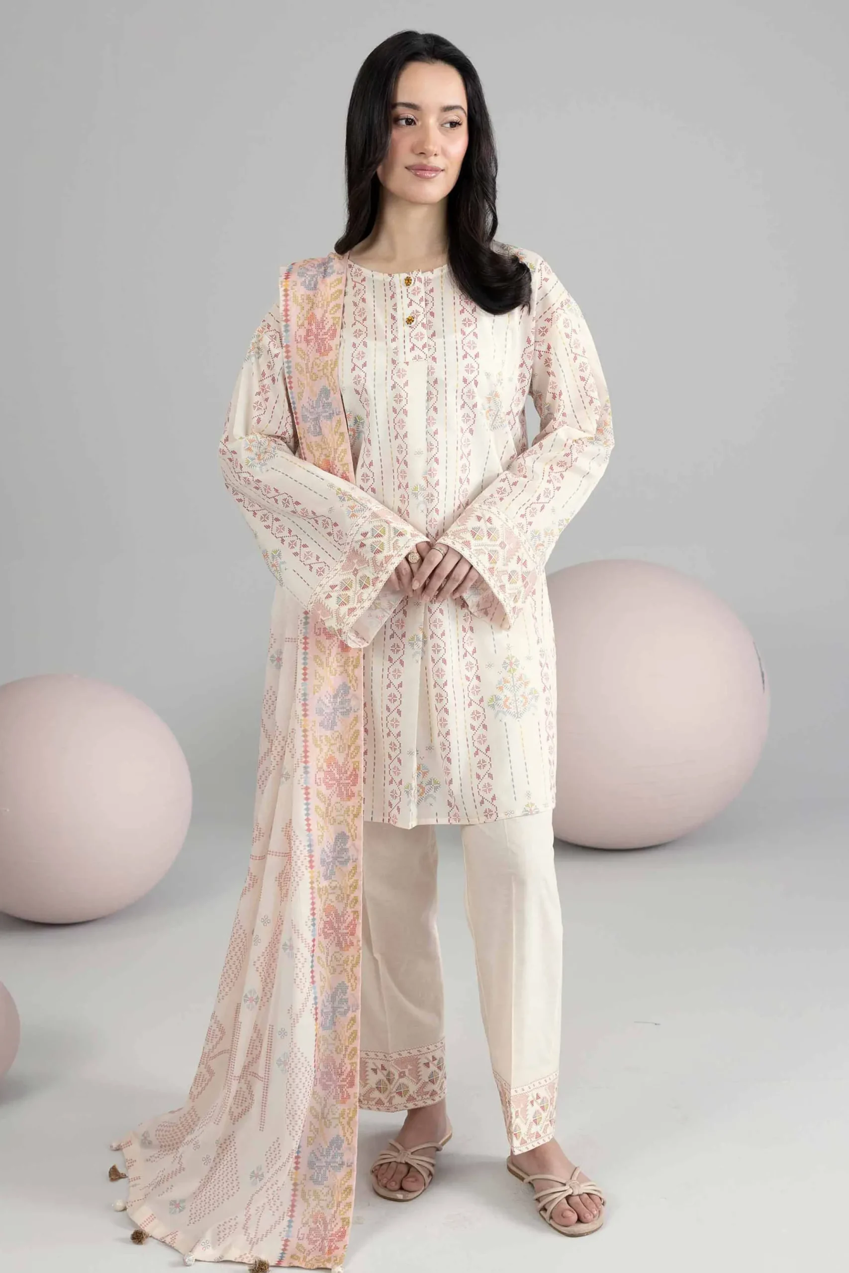 3 Piece - Printed Loose Fabric - 42602547