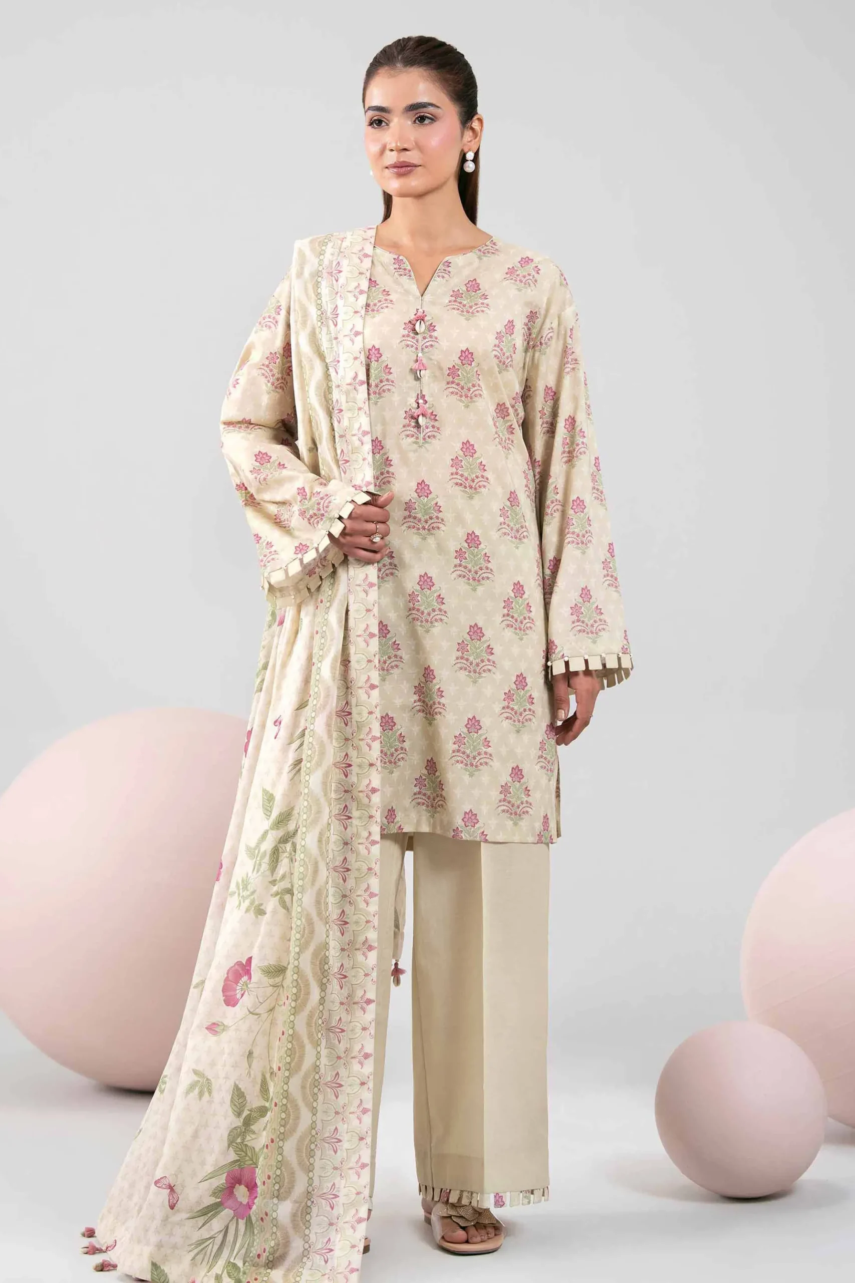 3 Piece - Printed Loose Fabric - 42602345