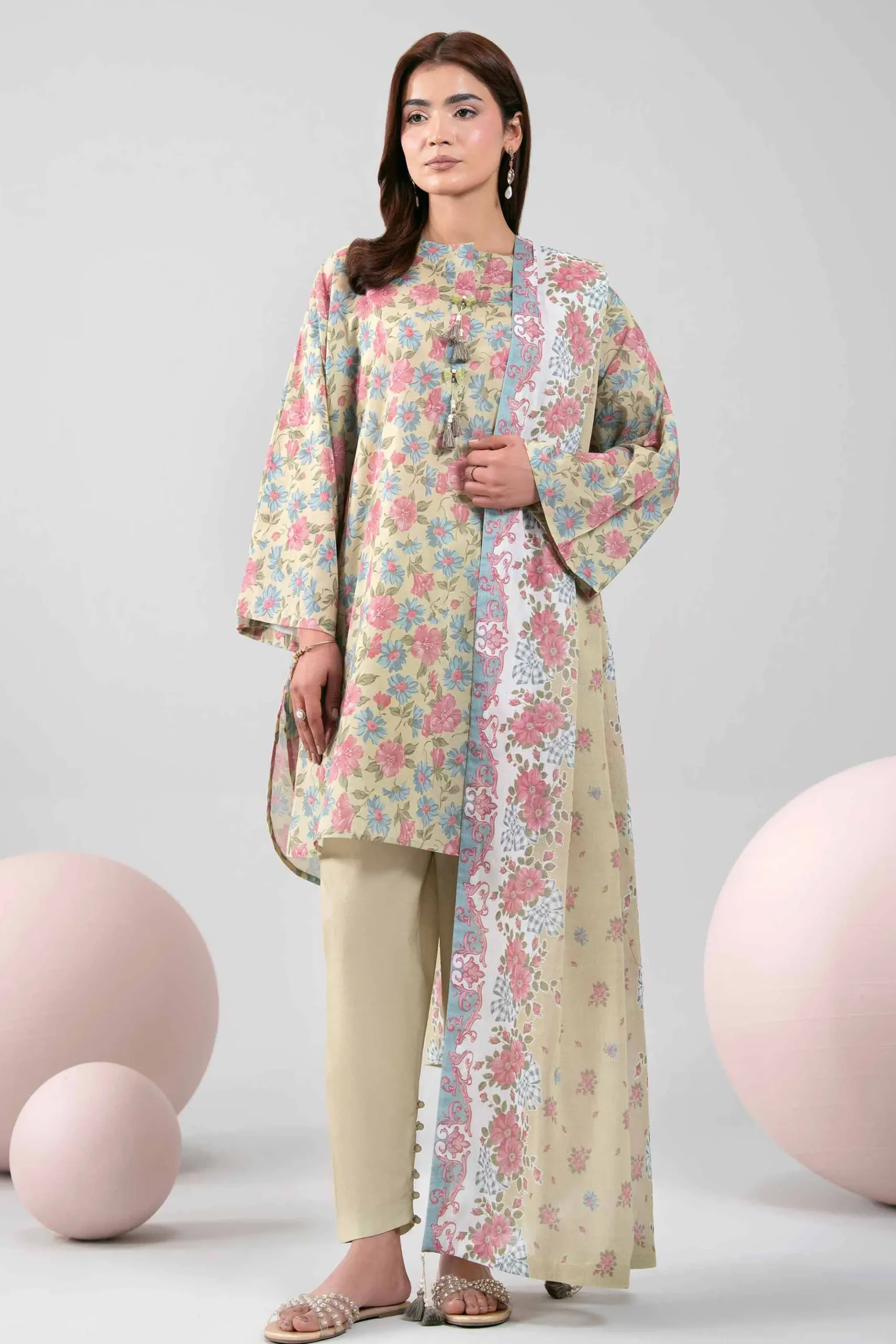 3 Piece - Printed Loose Fabric - 42602336