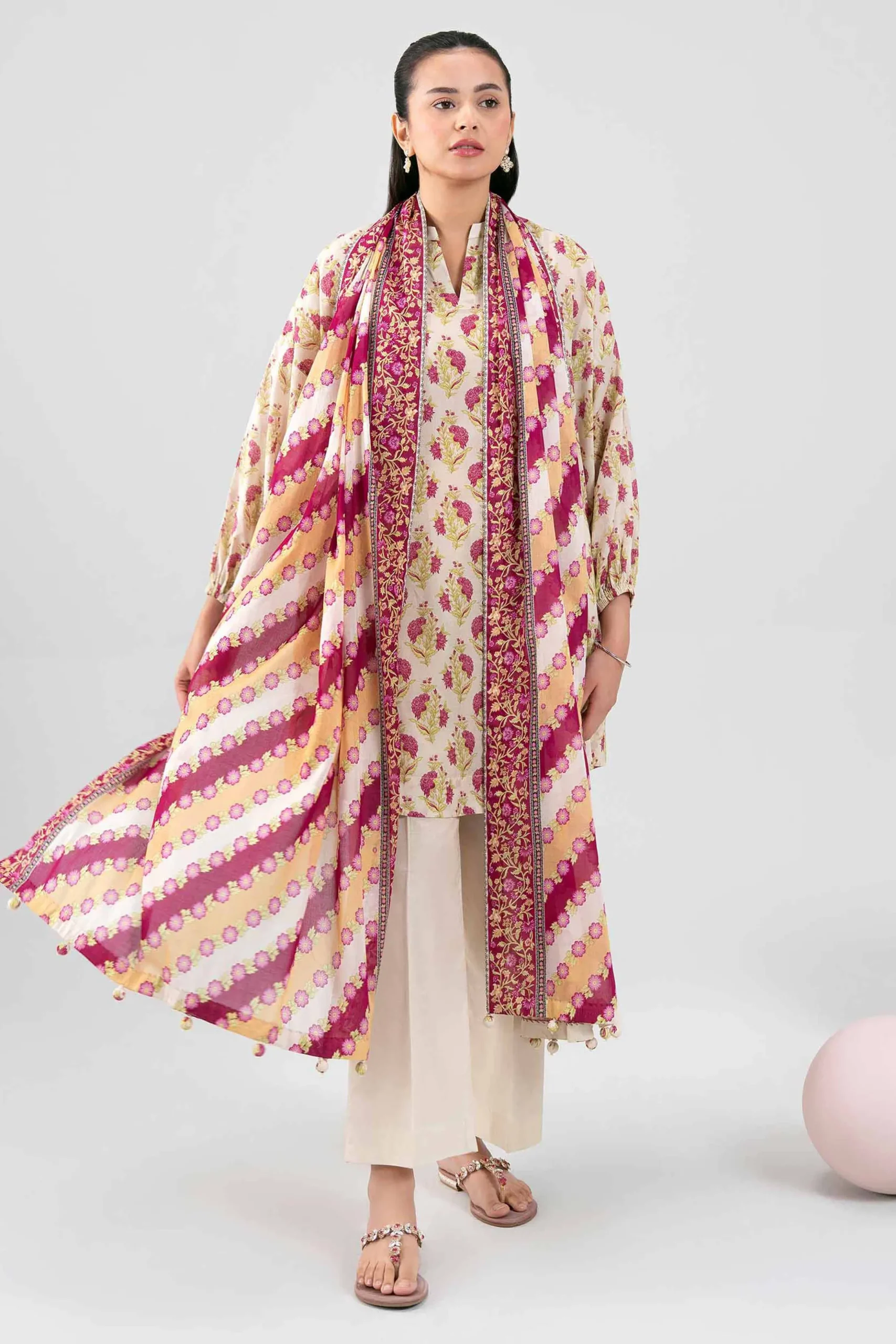 3 Piece - Printed Loose Fabric - 42602401
