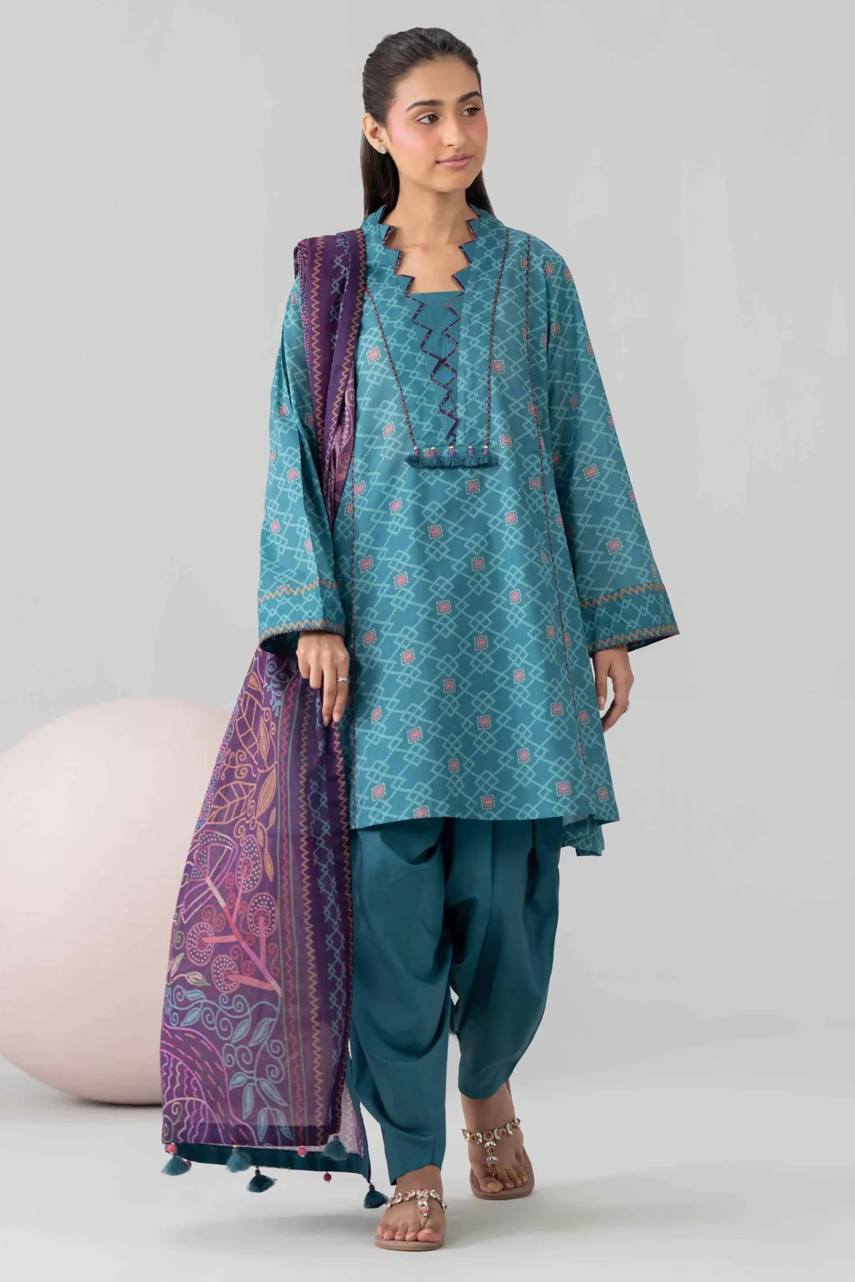 3 Piece - Printed Loose Fabric - 42602559