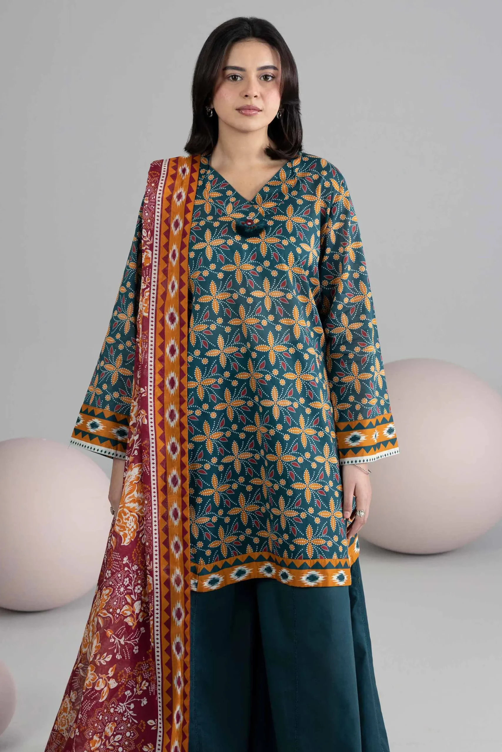 3 Piece - Printed Loose Fabric - 42602538