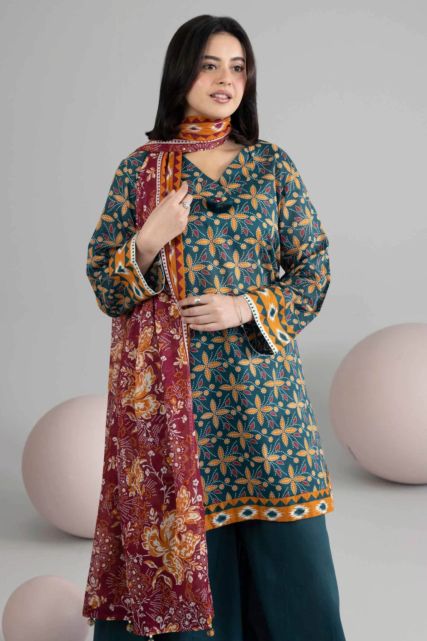 3 Piece - Printed Loose Fabric - 42602538