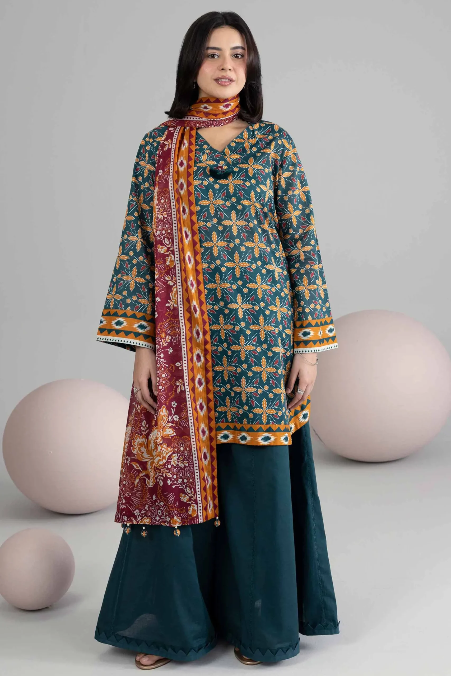 3 Piece - Printed Loose Fabric - 42602538