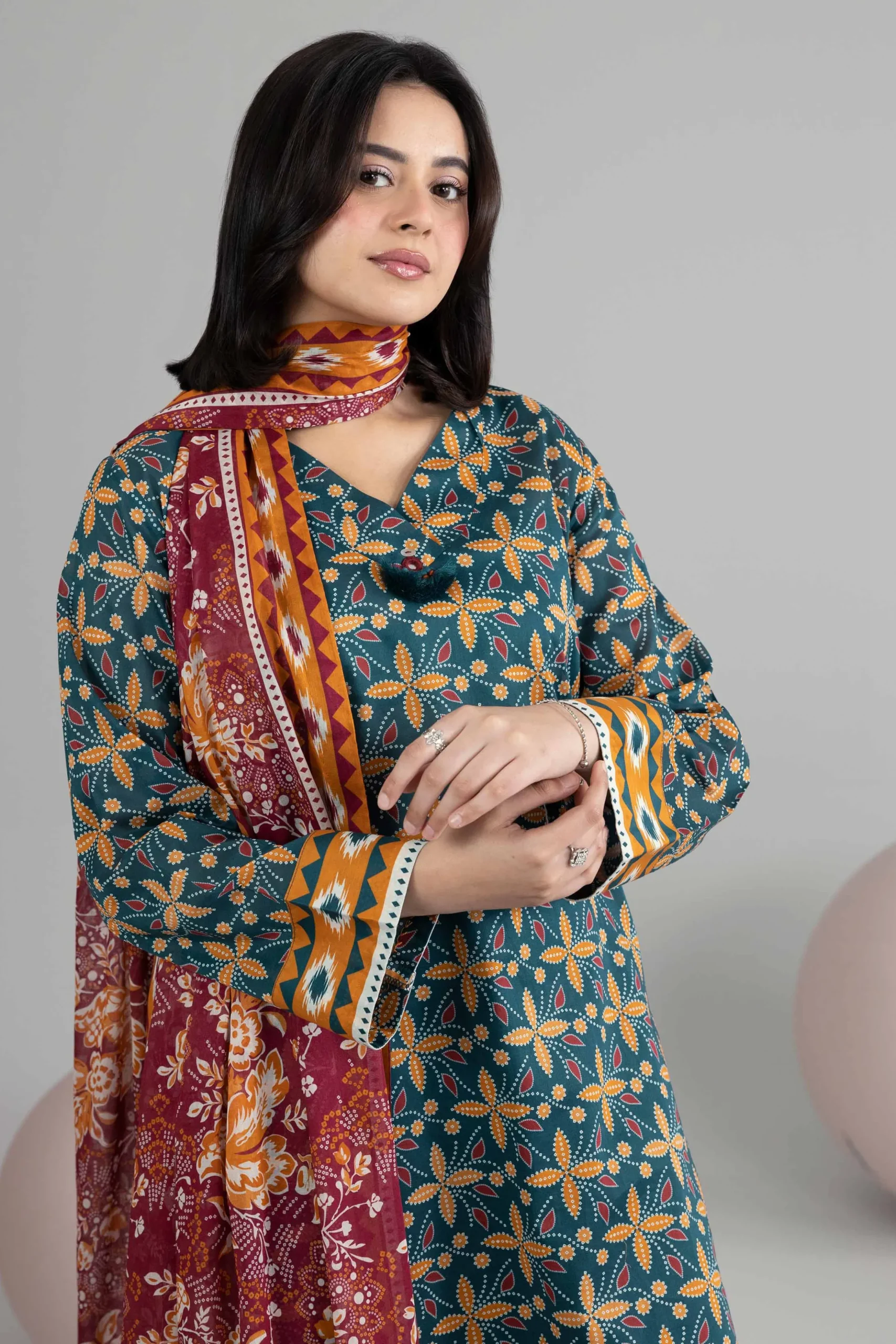 3 Piece - Printed Loose Fabric - 42602538