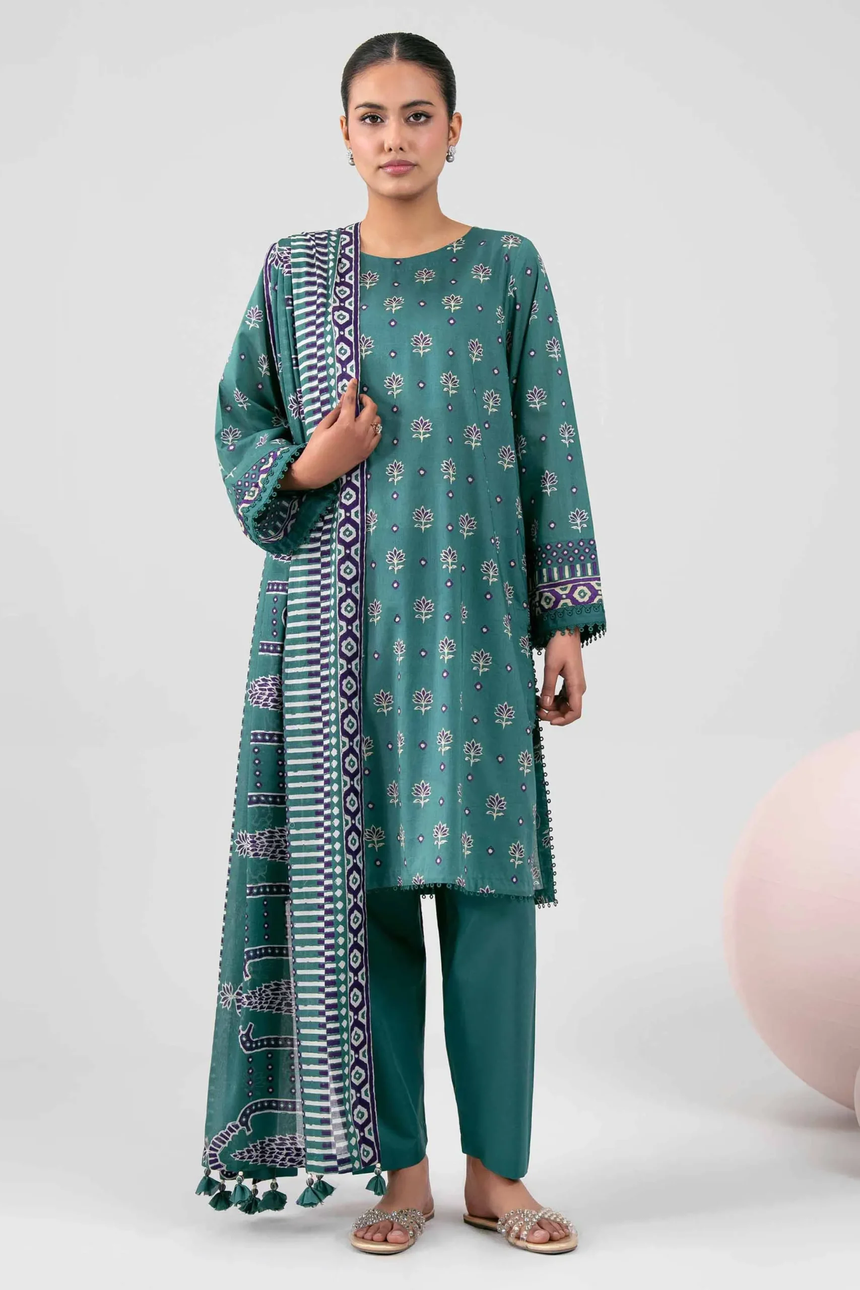 3 Piece - Printed Loose Fabric - 42602363