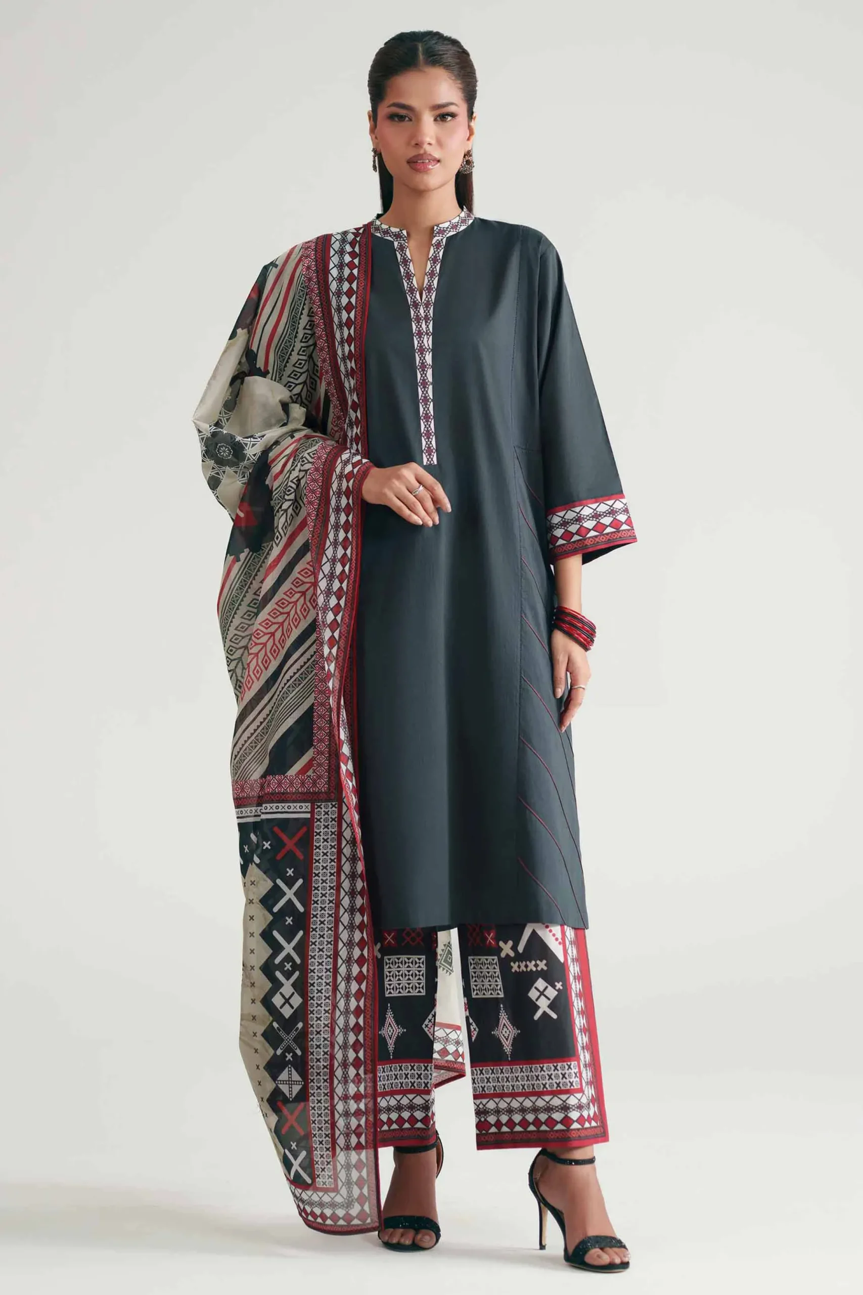 3 Piece - Printed Suit - KFE26-208