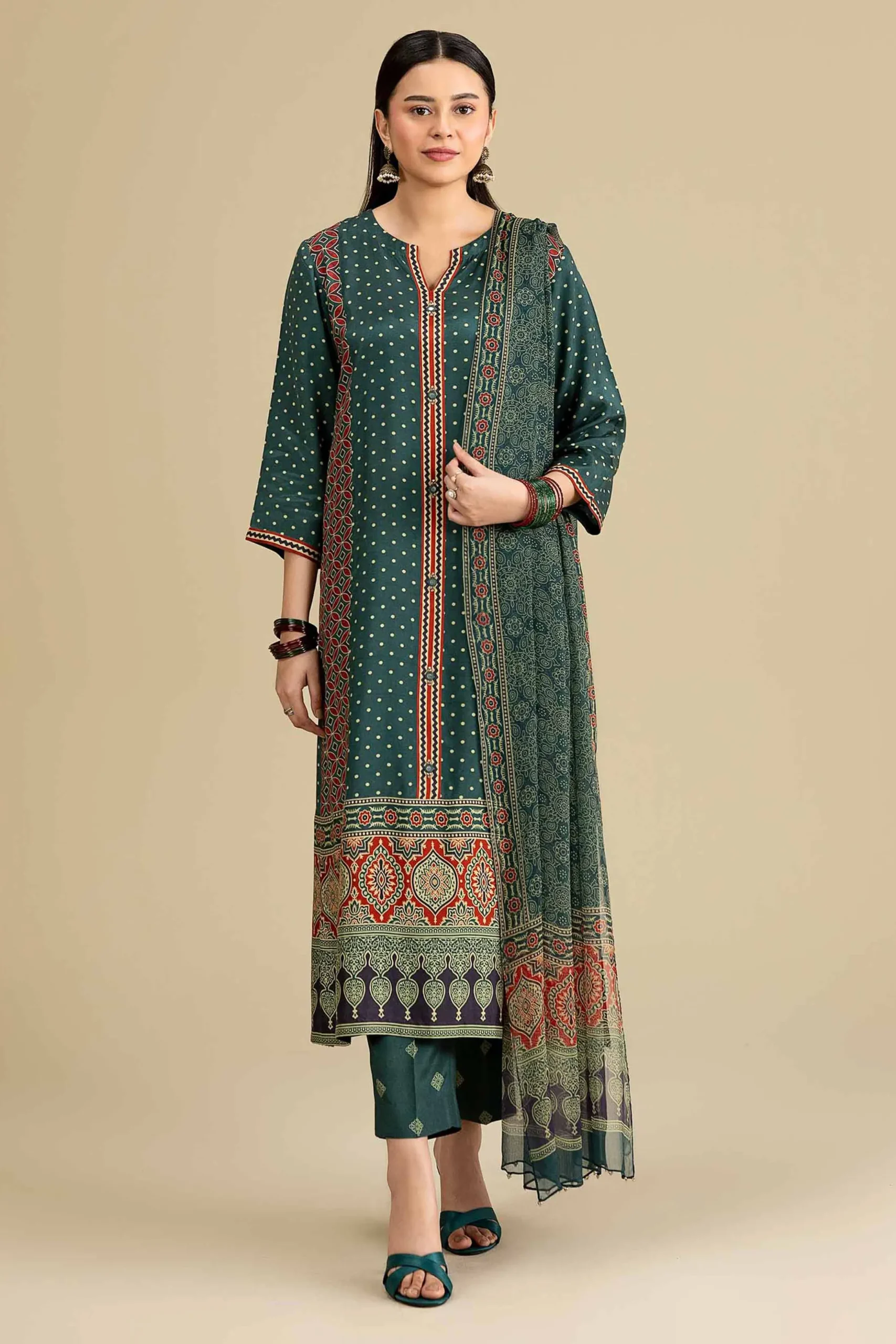 3 Piece - Printed Suit - KFE26-111