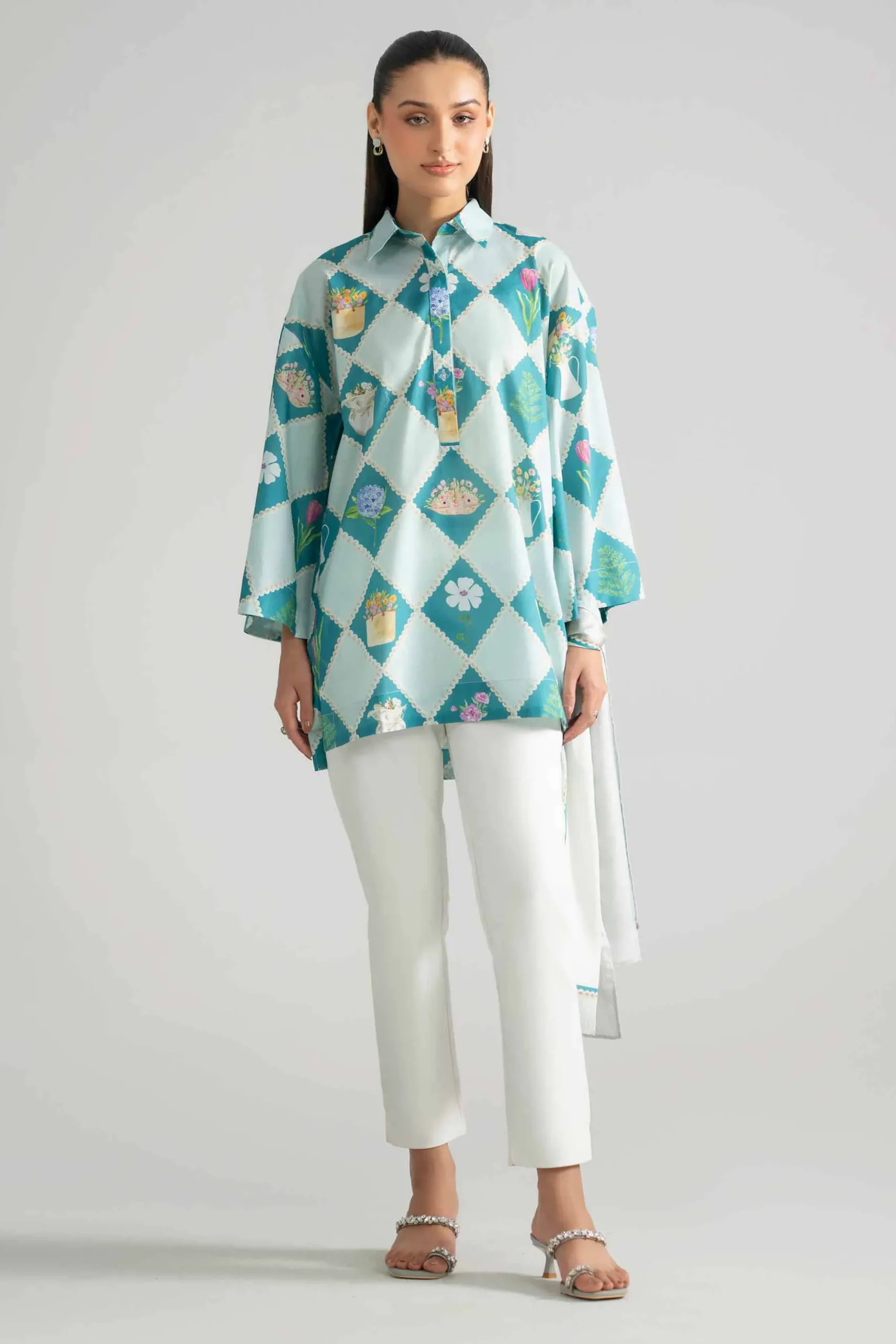 2 Piece - Printed Tunic - AS26-48