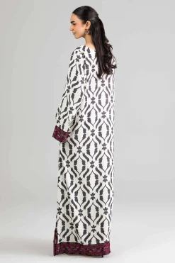 Printed Embroidered Dress - FE26-48