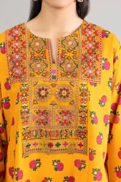 Printed Embroidered Dress - FE26-50