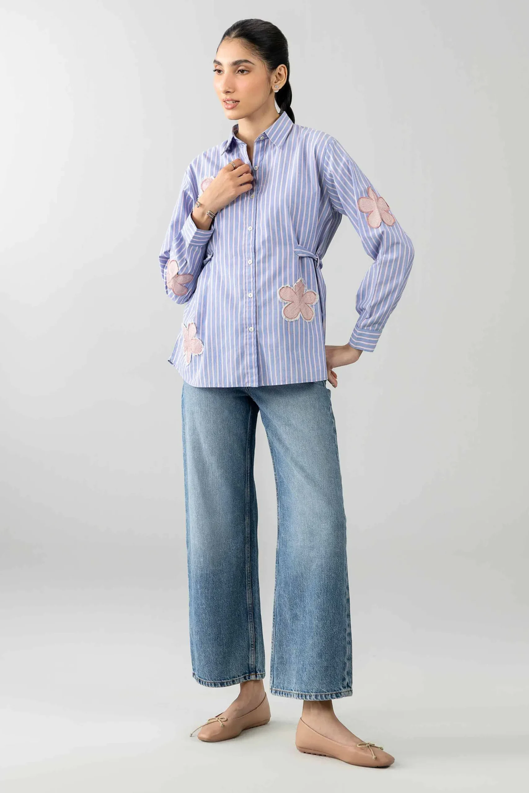 Printed Embroidered Shirt - AS26-71