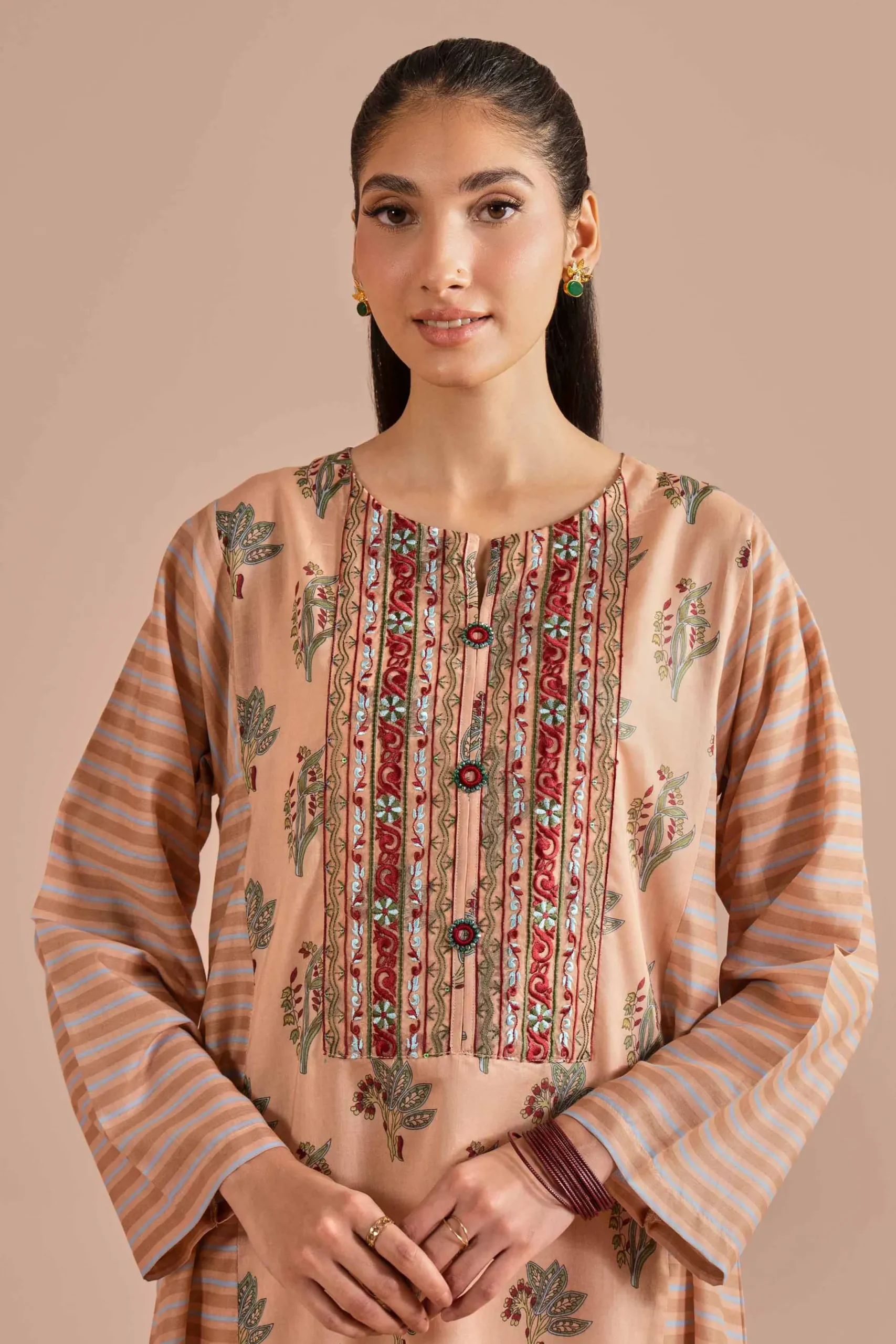 Printed Embroidered Shirt - PE26-01