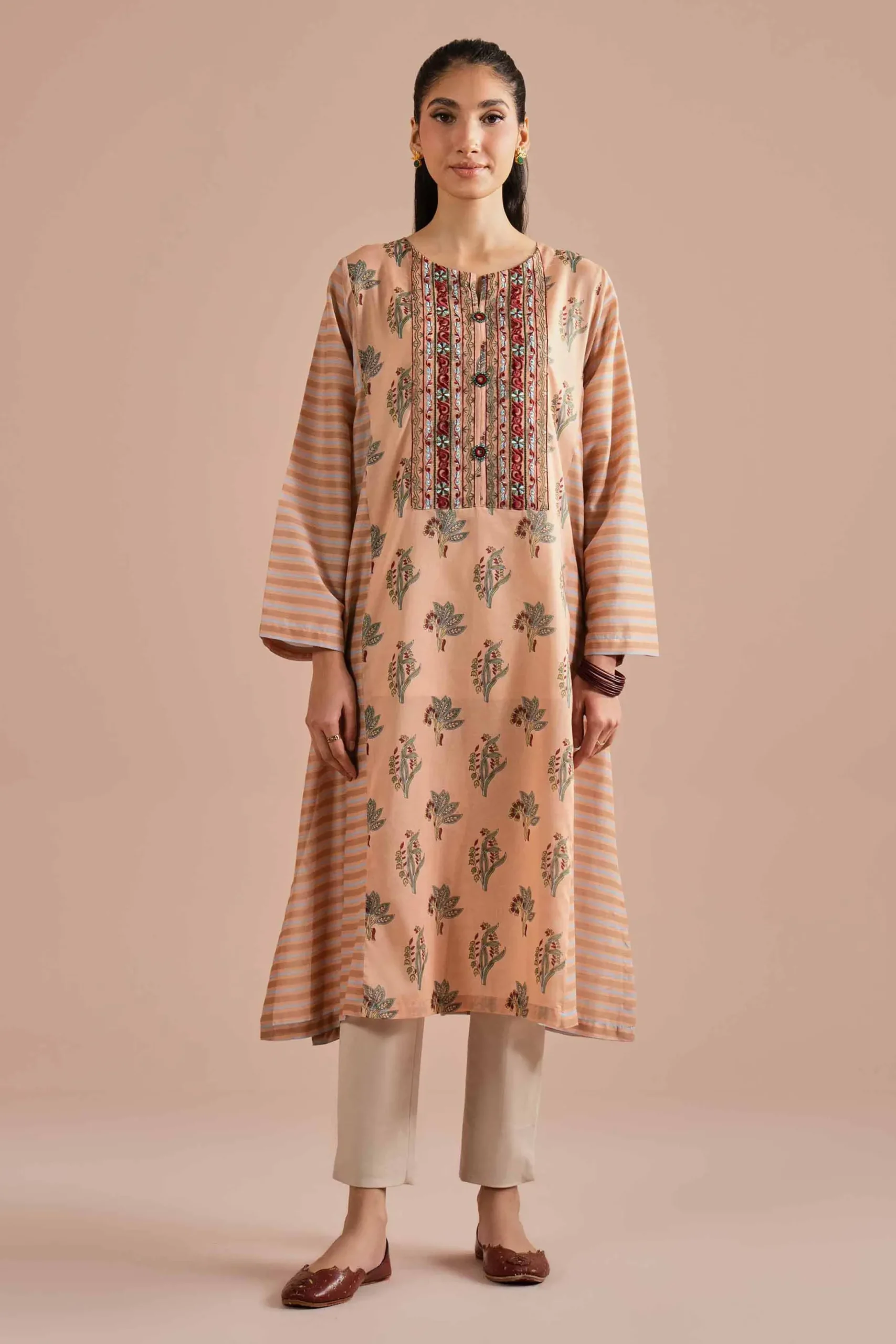 Printed Embroidered Shirt - PE26-01