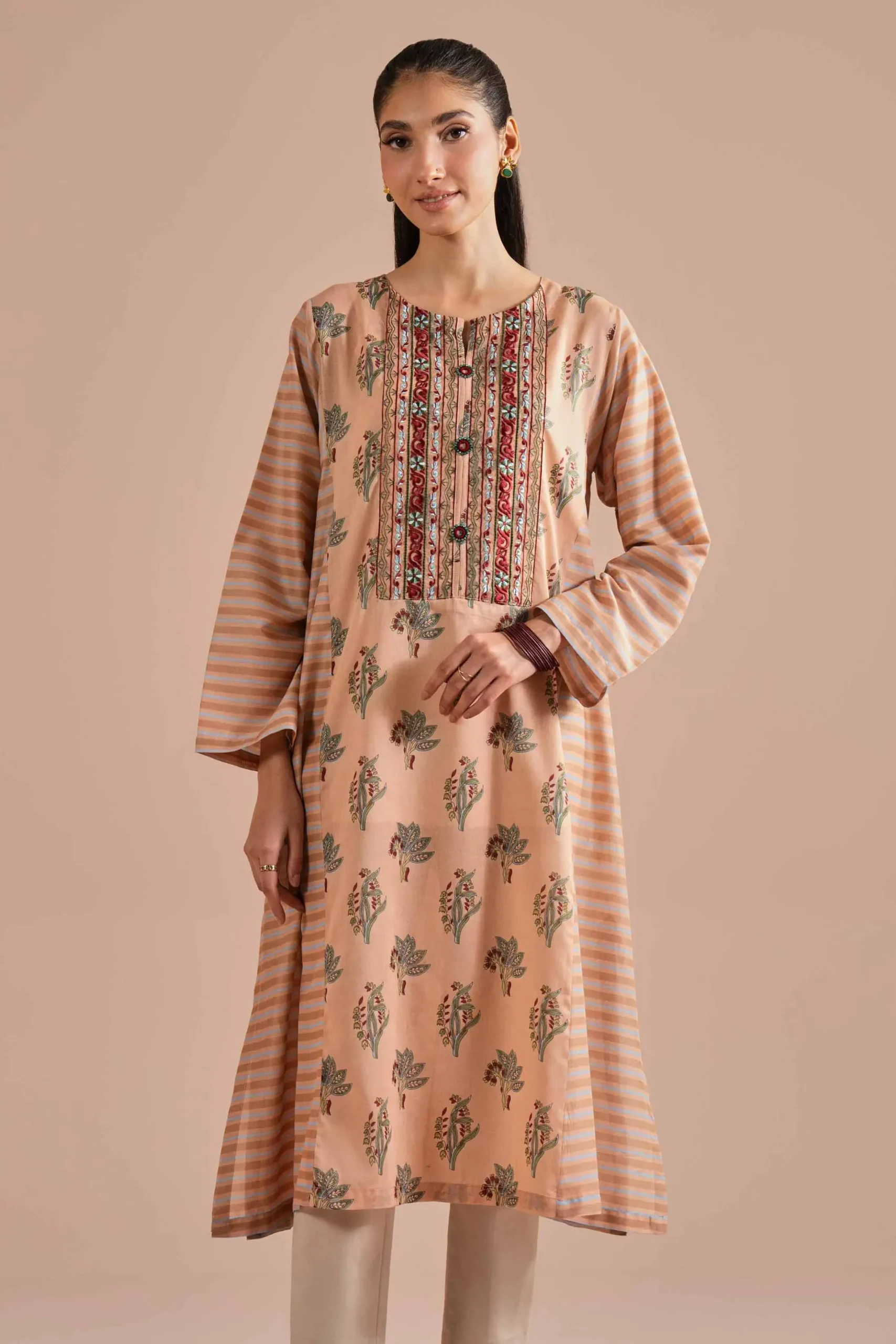 Printed Embroidered Shirt - PE26-01