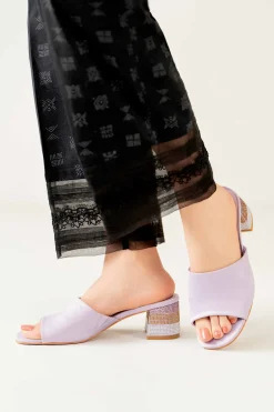 Purple Block Heels-440762909
