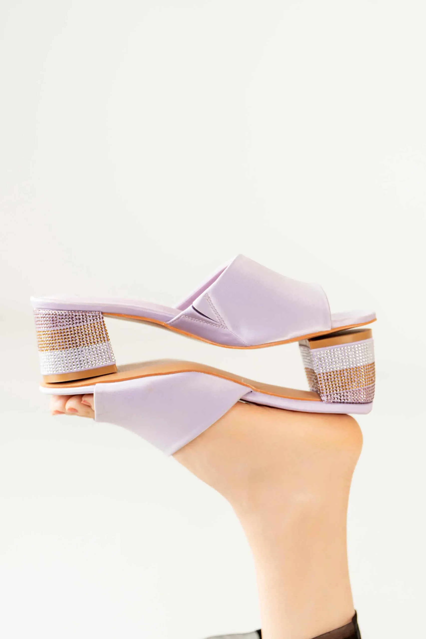 Purple Block Heels-440762909