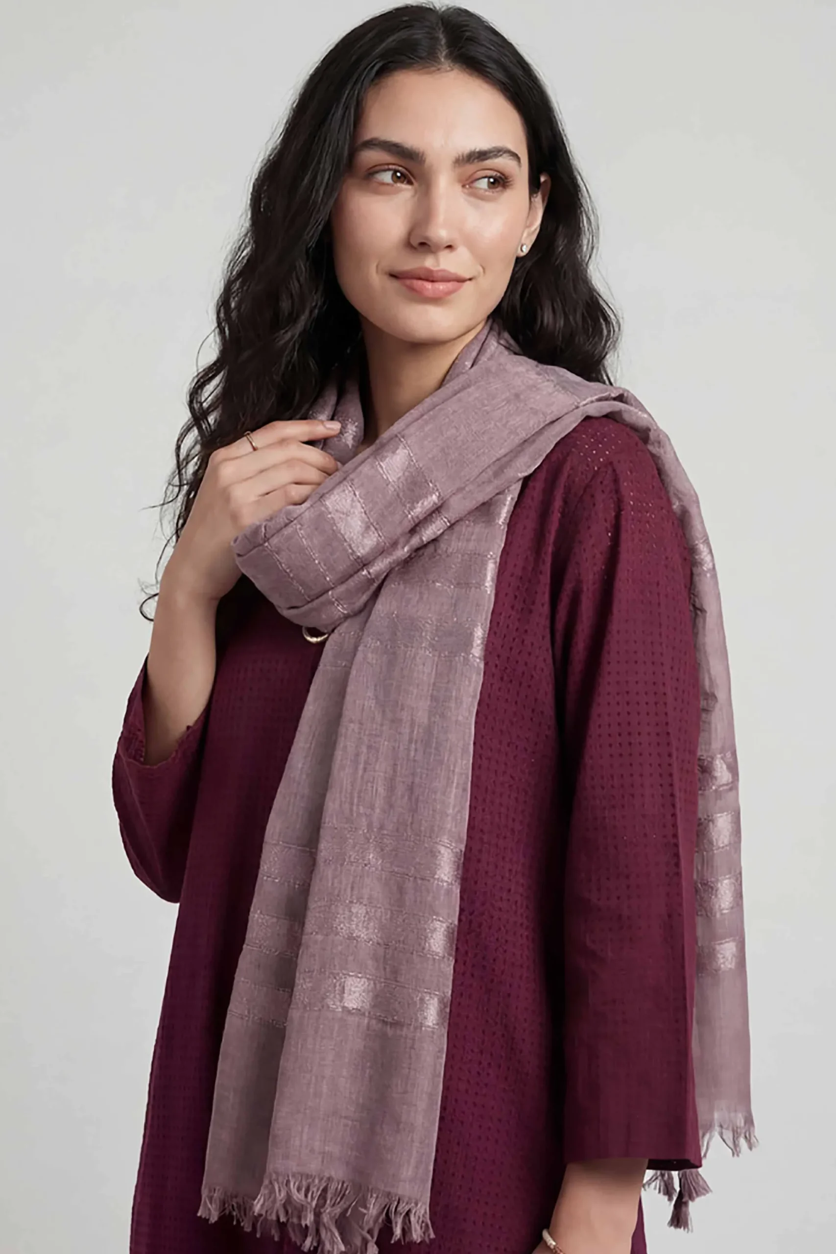 Purple Women Scarf-447782109
