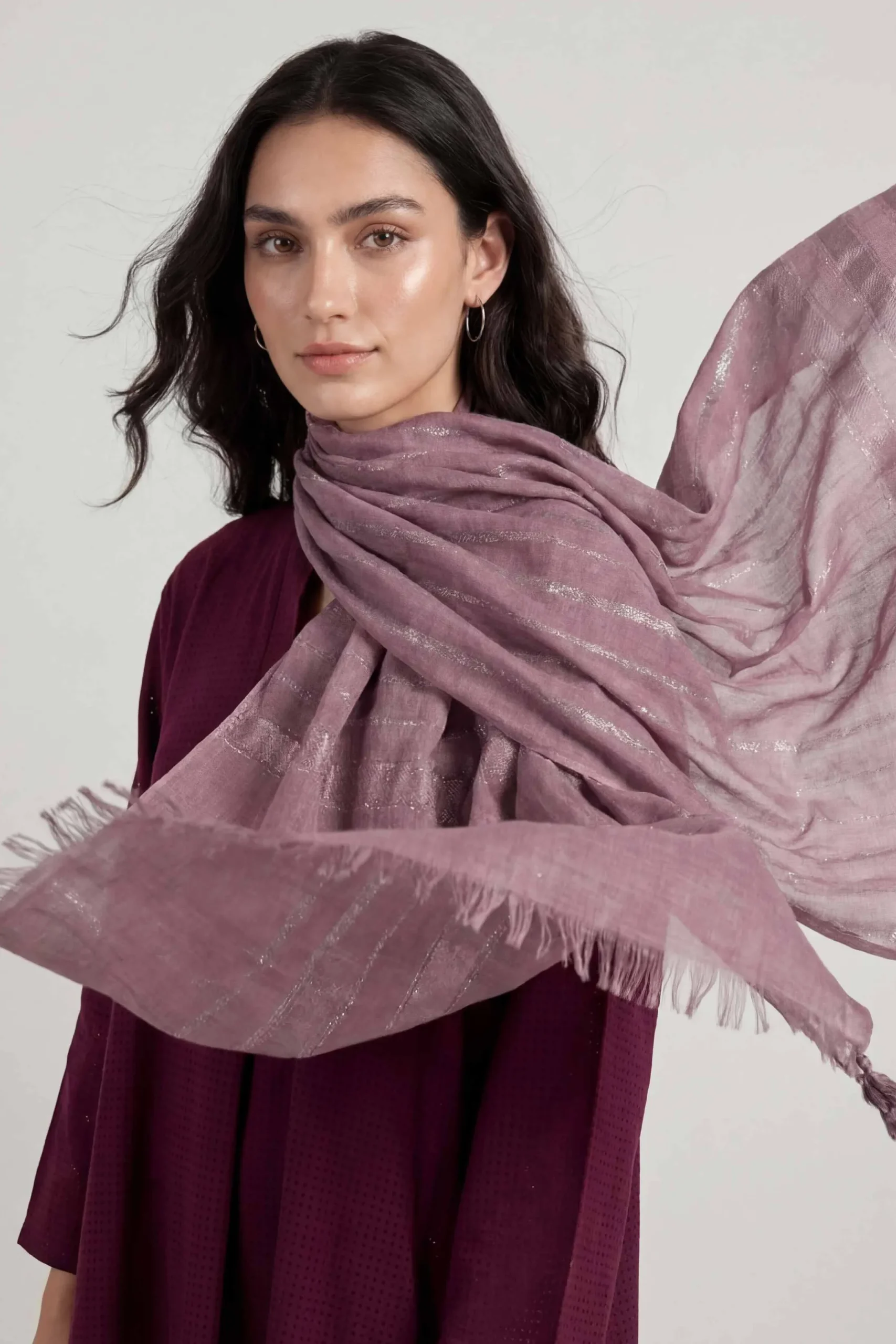 Purple Women Scarf-447782109