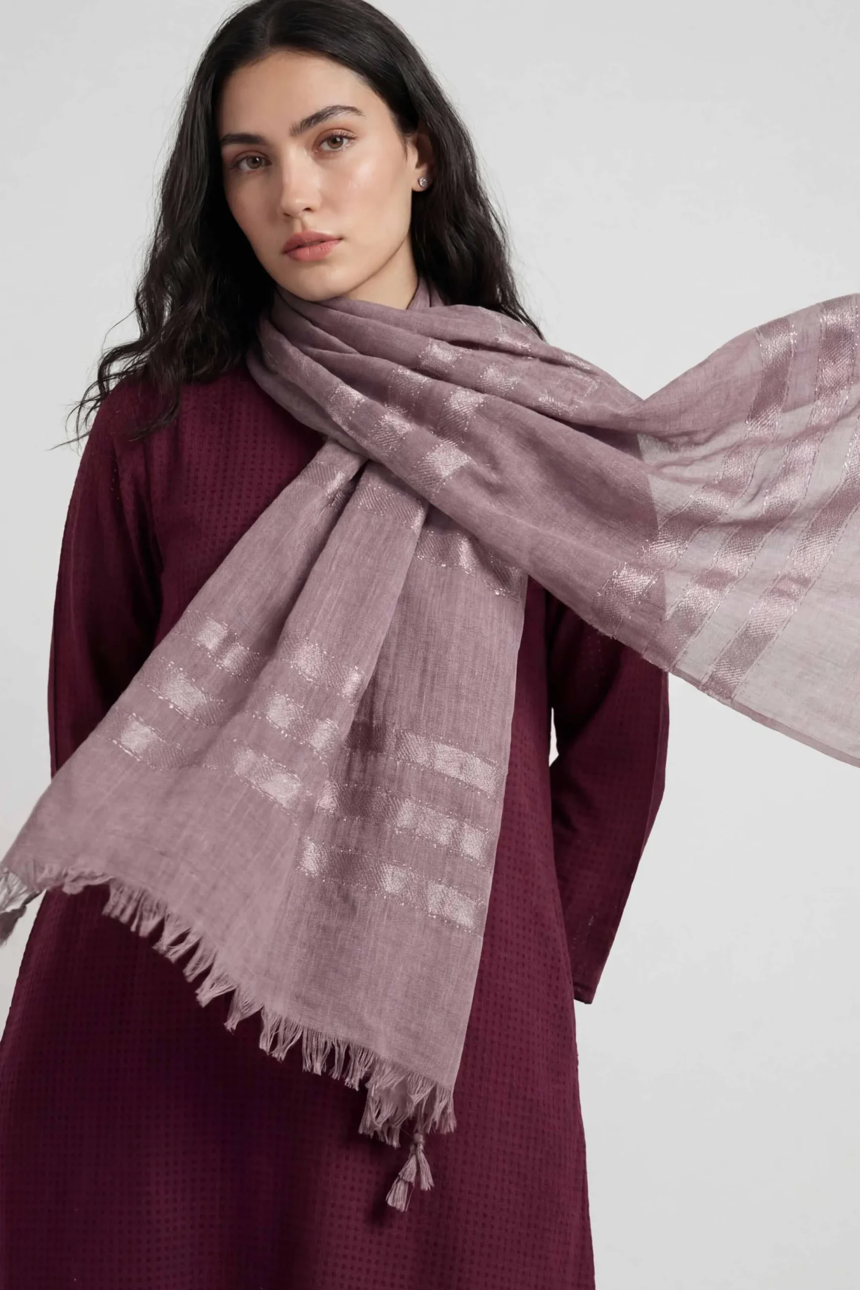 Purple Women Scarf-447782109