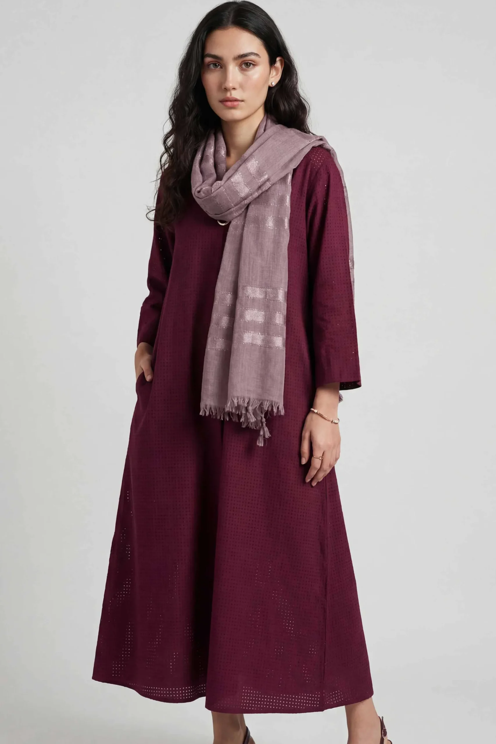Purple Women Scarf-447782109