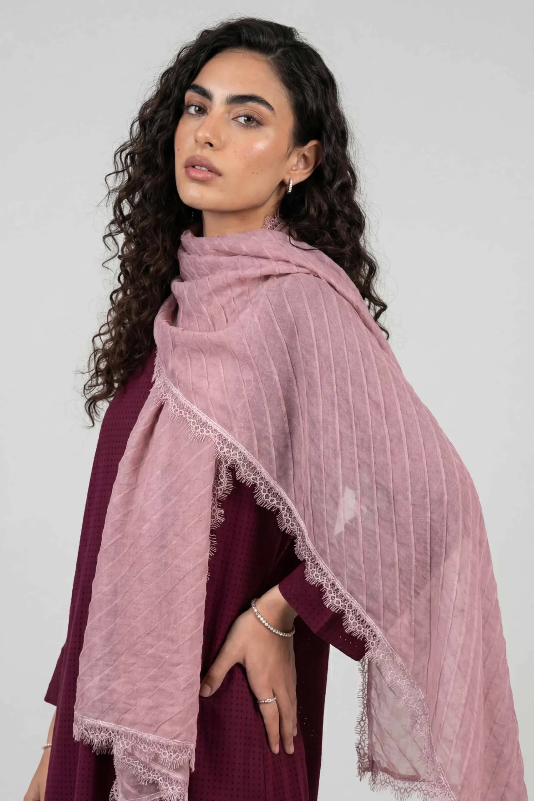 Purple Women Scarf-447882109