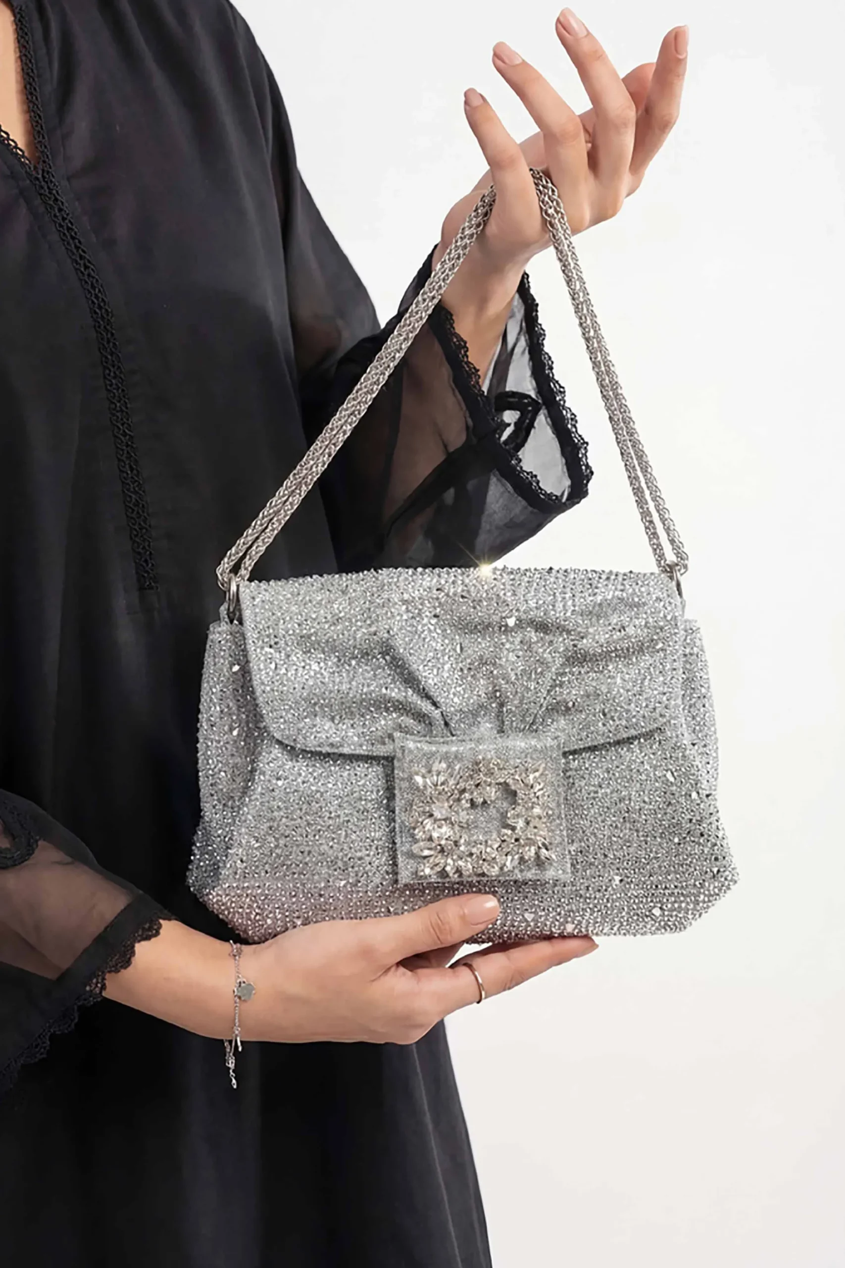 Silver Clutch-448572120