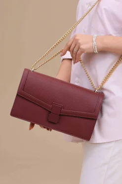 Wine Red Shoulder Bag-445642101