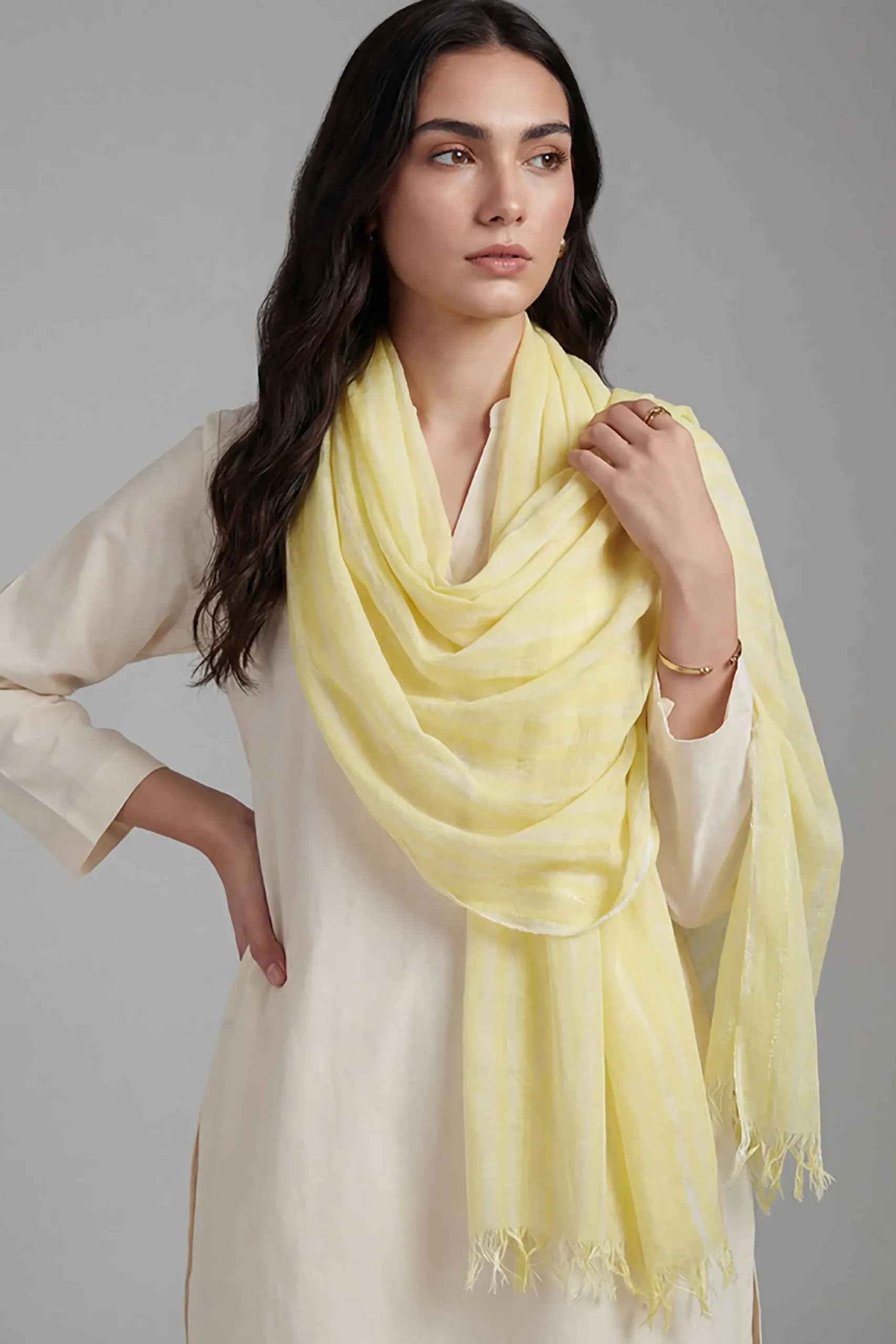 Yellow Women Scarf-447802102